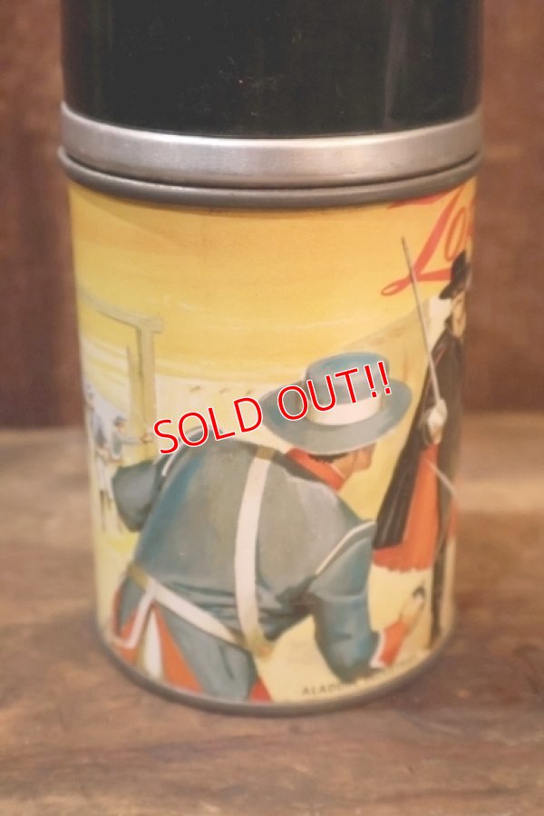 画像13: ct-251105-19 The Mask of Zorro / ALADDIN 1958 Metal Lunch Box w/ Bottle