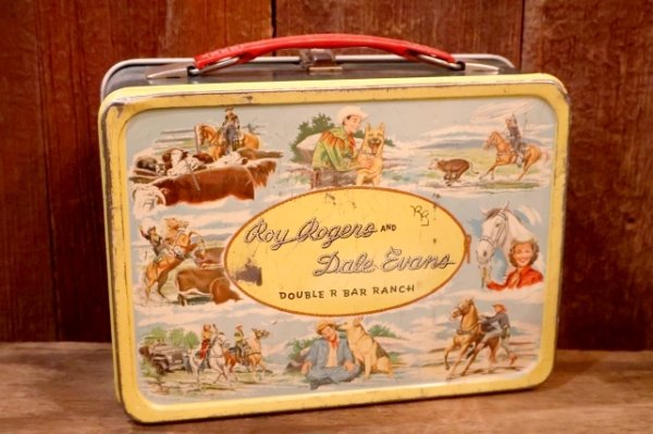 画像1: ct-251105-20 Roy Rogers and Dale Evans / THE AMERICAN THERMOS BOTTLE CO. 1953 Metal Lunch Box
