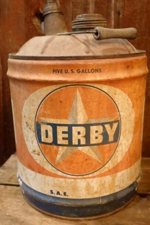 画像3: dp-251008-81 DERBY 1960's FIVE U.S. GALLONS MOTOR OIL CAN
