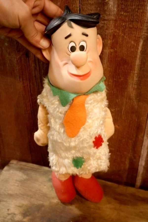 画像2: ct-251105-12 Fred Flintstone / Knickerbocker 1960's Push Button Marionette Doll