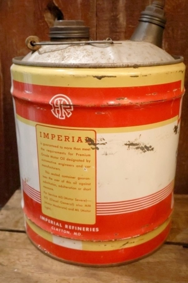 画像3: dp-251008-87 IMPERIAL Refineries 1960's FIVE U.S. GALLONS MOTOR OIL CAN