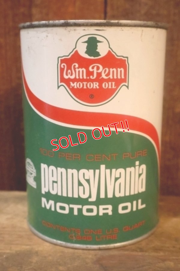 画像2: dp-251008-78 Wm. Penn MOTOR OIL One U.S. Quart Can