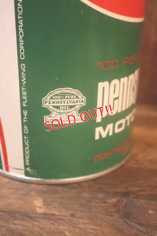 画像5: dp-251008-78 Wm. Penn MOTOR OIL One U.S. Quart Can