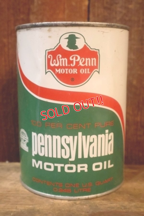 画像1: dp-251008-78 Wm. Penn MOTOR OIL One U.S. Quart Can