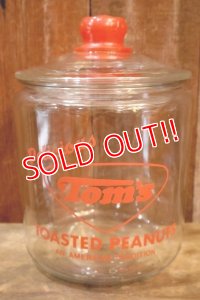 dp-251008-30 TOM'S TOASTED PEANUTS 1940's-1950's GLASS JAR