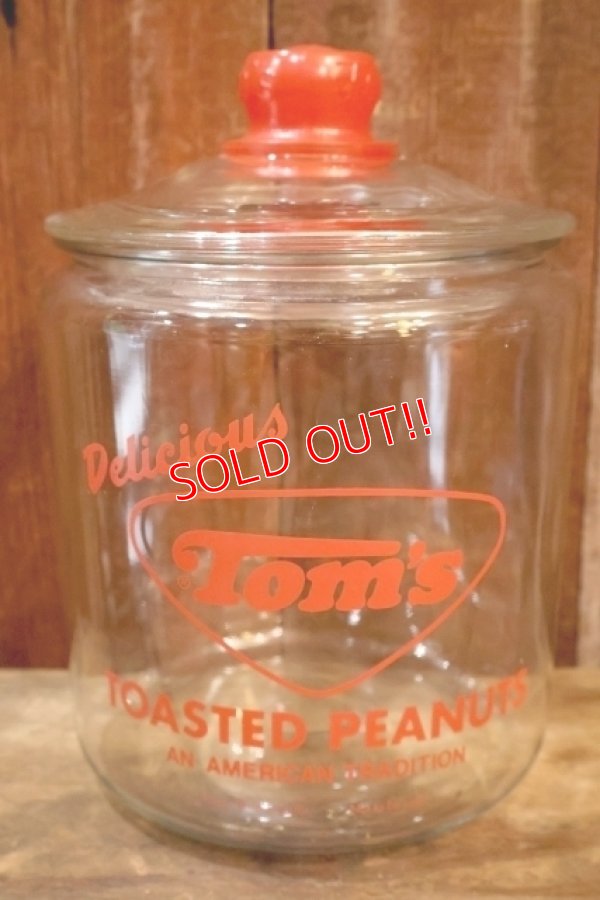 画像1: dp-251008-30 TOM'S TOASTED PEANUTS 1940's-1950's GLASS JAR