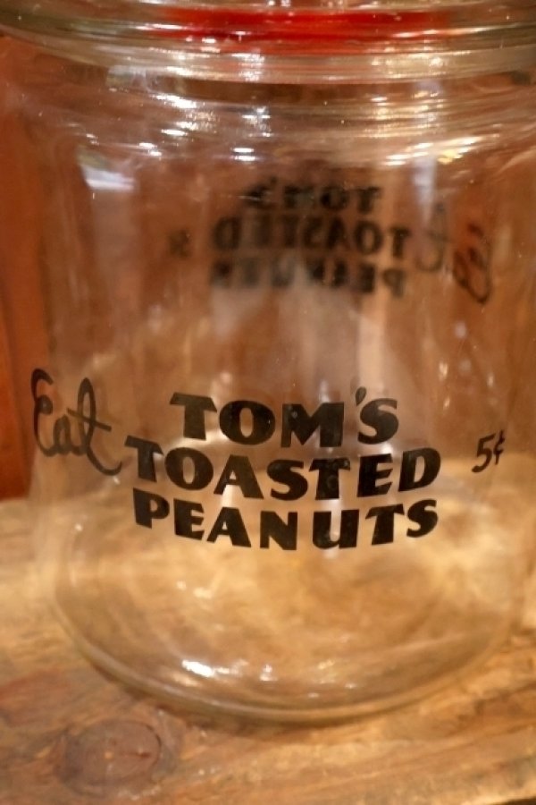 画像3: dp-251008-30 TOM'S TOASTED PEANUTS 1940's GLASS JAR