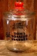 画像1: dp-251008-30 TOM'S TOASTED PEANUTS 1940's GLASS JAR (1)