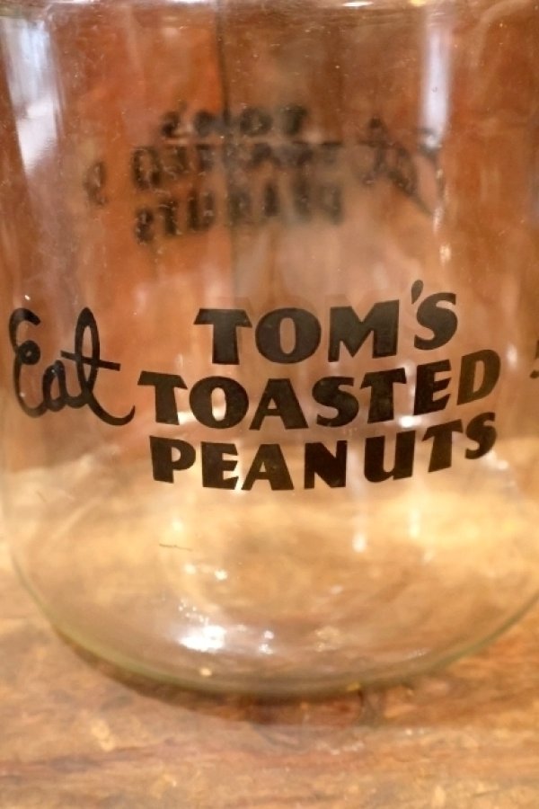 画像2: dp-251008-30 TOM'S TOASTED PEANUTS 1940's GLASS JAR