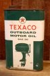 画像1: dp-251201-10 TEXACO 1950's OUTBOARD MOTOR OIL ONE U.S. QUART CAN (1)
