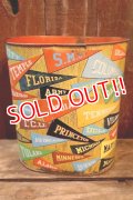 dp-251201-03 CHEINCO 1950's College Pennant Trash Can