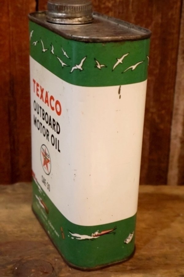 画像6: dp-251201-10 TEXACO 1950's OUTBOARD MOTOR OIL ONE U.S. QUART CAN