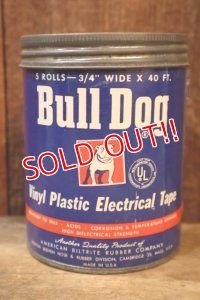 dp-251201-17 AMERICAN BILTRITE RUBBER COMPANY / 1950's Bull Dog Vinyl Plastic Electrical Tape Box
