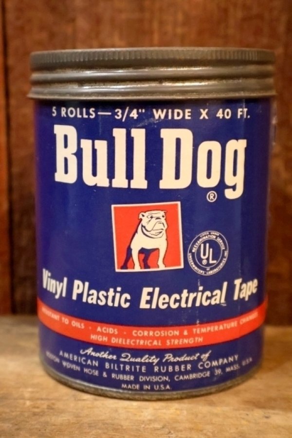 画像1: dp-251201-17 AMERICAN BILTRITE RUBBER COMPANY / 1950's Bull Dog Vinyl Plastic Electrical Tape Box