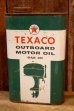 画像1: dp-251201-10 TEXACO 1950's OUTBOARD MOTOR OIL ONE U.S. QUART CAN (1)
