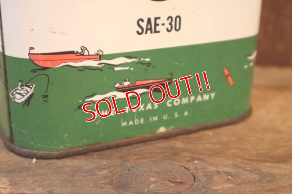 画像3: dp-251201-10 TEXACO 1950's OUTBOARD MOTOR OIL ONE U.S. QUART CAN