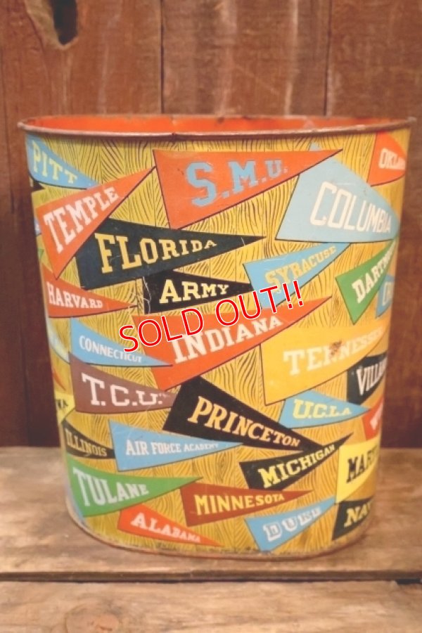 画像2: dp-251201-03 CHEINCO 1950's College Pennant Trash Can