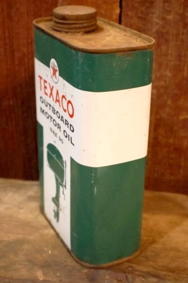 画像4: dp-251201-10 TEXACO 1950's OUTBOARD MOTOR OIL ONE U.S. QUART CAN