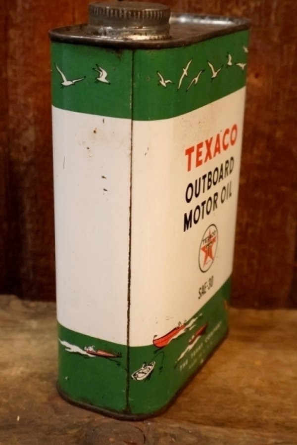 画像5: dp-251201-10 TEXACO 1950's OUTBOARD MOTOR OIL ONE U.S. QUART CAN