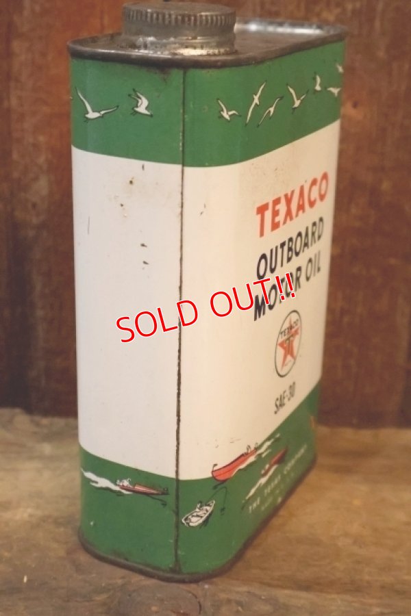 画像5: dp-251201-10 TEXACO 1950's OUTBOARD MOTOR OIL ONE U.S. QUART CAN