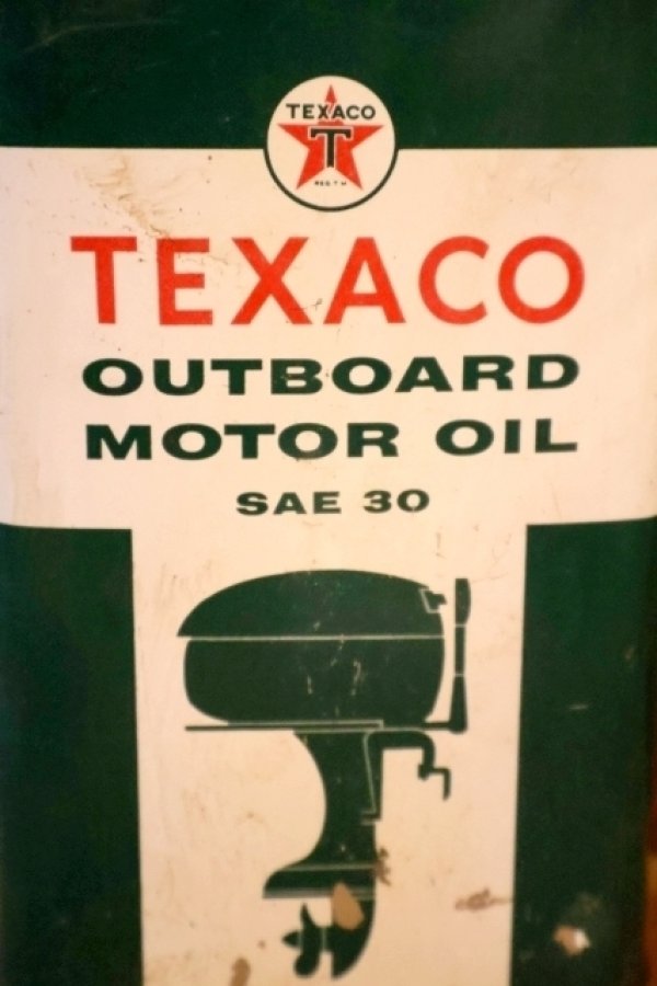 画像2: dp-251201-10 TEXACO 1950's OUTBOARD MOTOR OIL ONE U.S. QUART CAN