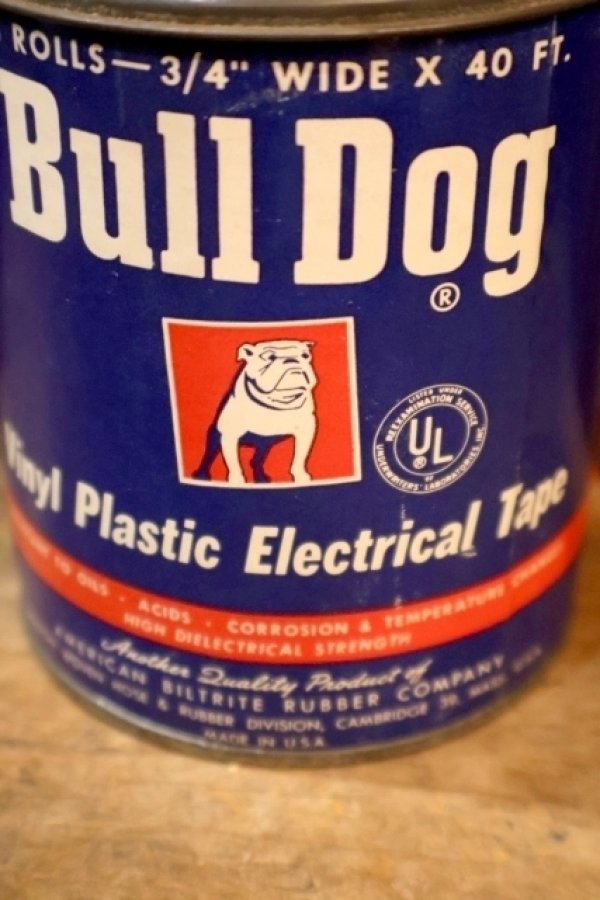 画像2: dp-251201-17 AMERICAN BILTRITE RUBBER COMPANY / 1950's Bull Dog Vinyl Plastic Electrical Tape Box
