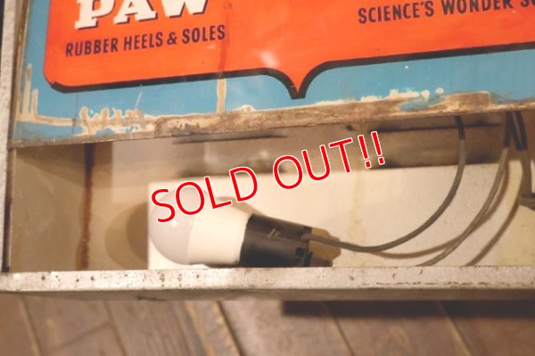 画像19: dp-251201-01 CAT'S PAW CAT-TEX / 1950's Advertising Lighted Clock