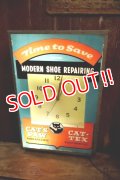 dp-251201-01 CAT'S PAW CAT-TEX / 1950's Advertising Lighted Clock