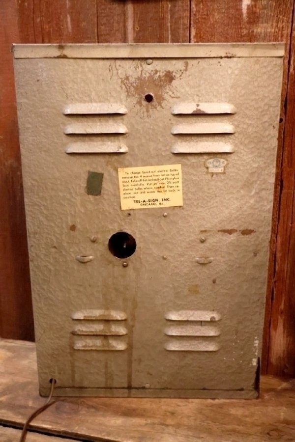 画像13: dp-251201-01 CAT'S PAW CAT-TEX / 1950's Advertising Lighted Clock