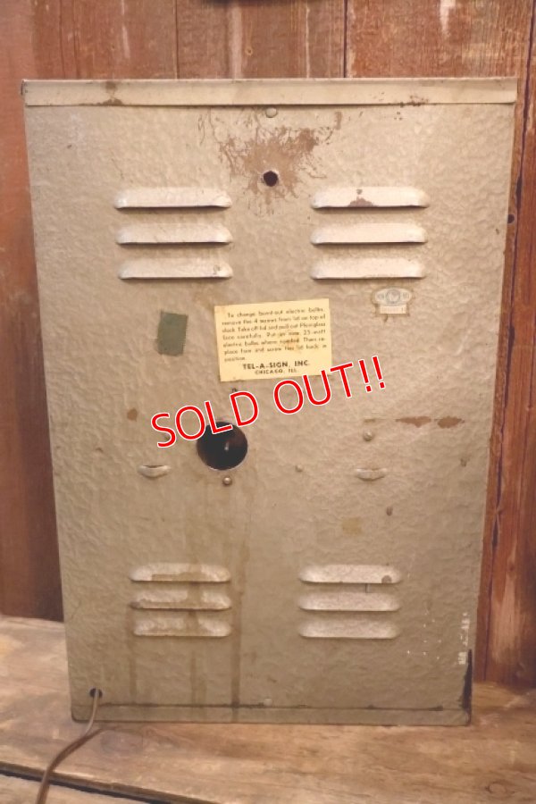 画像13: dp-251201-01 CAT'S PAW CAT-TEX / 1950's Advertising Lighted Clock