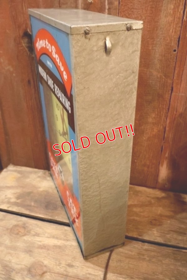 画像12: dp-251201-01 CAT'S PAW CAT-TEX / 1950's Advertising Lighted Clock