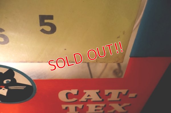 画像6: dp-251201-01 CAT'S PAW CAT-TEX / 1950's Advertising Lighted Clock