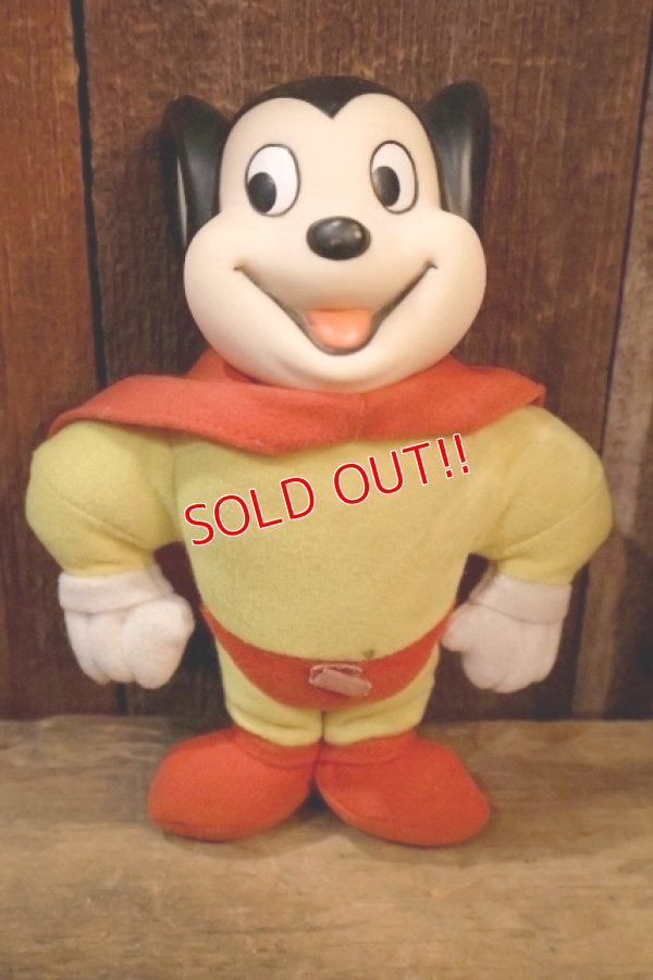 画像1: ct-251201-33 Mighty Mouse / Hamilton Gifts 1988 Rubber Face Plush Doll