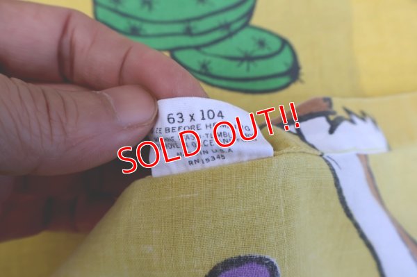 画像8: ct-251201-30 Road Runner & Wile E. Coyote / 1970's Flat Sheet (Twin Size)