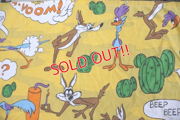 画像2: ct-251201-30 Road Runner & Wile E. Coyote / 1970's Flat Sheet (Twin Size)