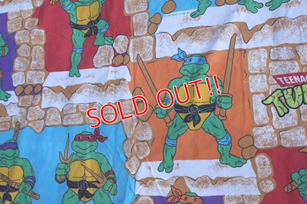 画像4: ct-251201-31 Teenage Mutant Ninja Turtles TMNT / 1988 Flat Sheet (Twin Size)