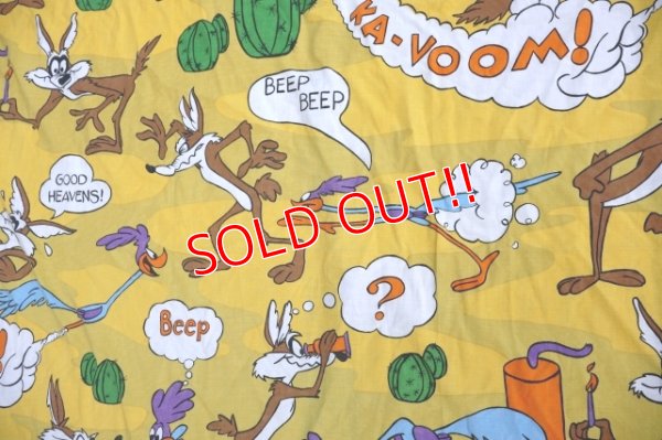 画像5: ct-251201-30 Road Runner & Wile E. Coyote / 1970's Flat Sheet (Twin Size)