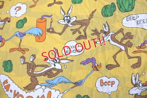 画像3: ct-251201-30 Road Runner & Wile E. Coyote / 1970's Flat Sheet (Twin Size)