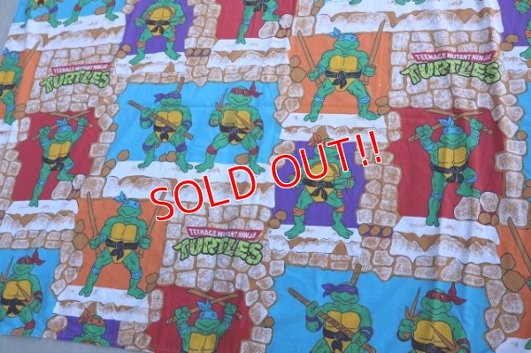 画像7: ct-251201-31 Teenage Mutant Ninja Turtles TMNT / 1988 Flat Sheet (Twin Size)