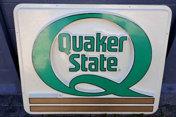 画像1: dp-250531-08 【※店頭ピックのみ】Quaker State 1980's Large Plastic Sign
