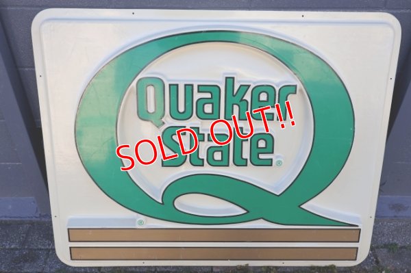 画像1: dp-250531-08 【※店頭ピックのみ】Quaker State 1980's Large Plastic Sign