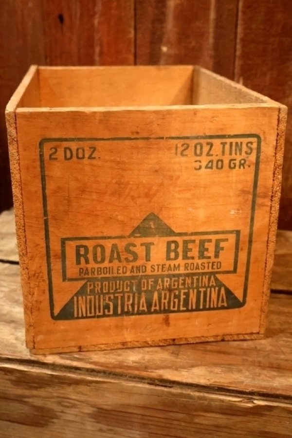 画像5: dp-251201-19 Libby McNeill & Libby ROAST BEEF 1950's Wood Box