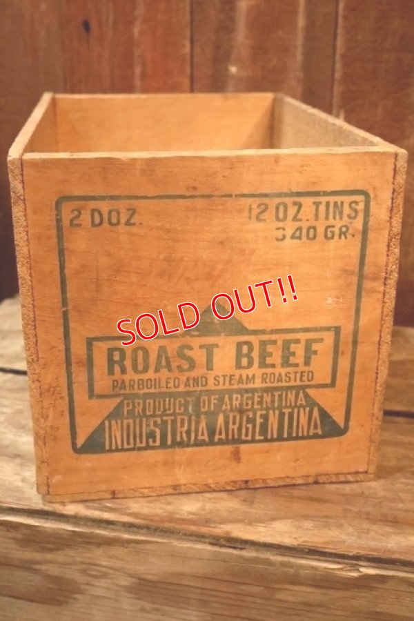 画像5: dp-251201-19 Libby McNeill & Libby ROAST BEEF 1950's Wood Box