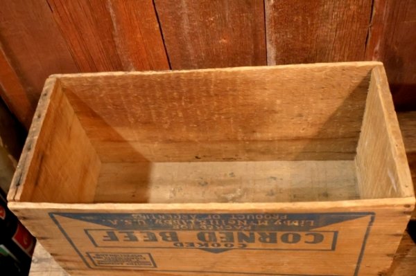 画像8: dp-251201-18 Libby McNeill & Libby COOKED CORNED BEEF 1950's Wood Box