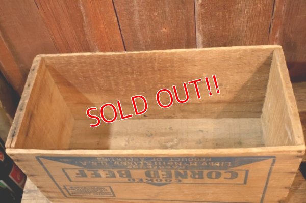 画像8: dp-251201-18 Libby McNeill & Libby COOKED CORNED BEEF 1950's Wood Box