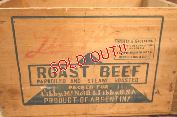 画像3: dp-251201-19 Libby McNeill & Libby ROAST BEEF 1950's Wood Box