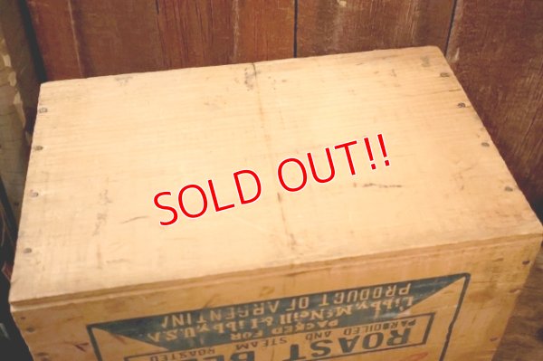 画像10: dp-251201-19 Libby McNeill & Libby ROAST BEEF 1950's Wood Box