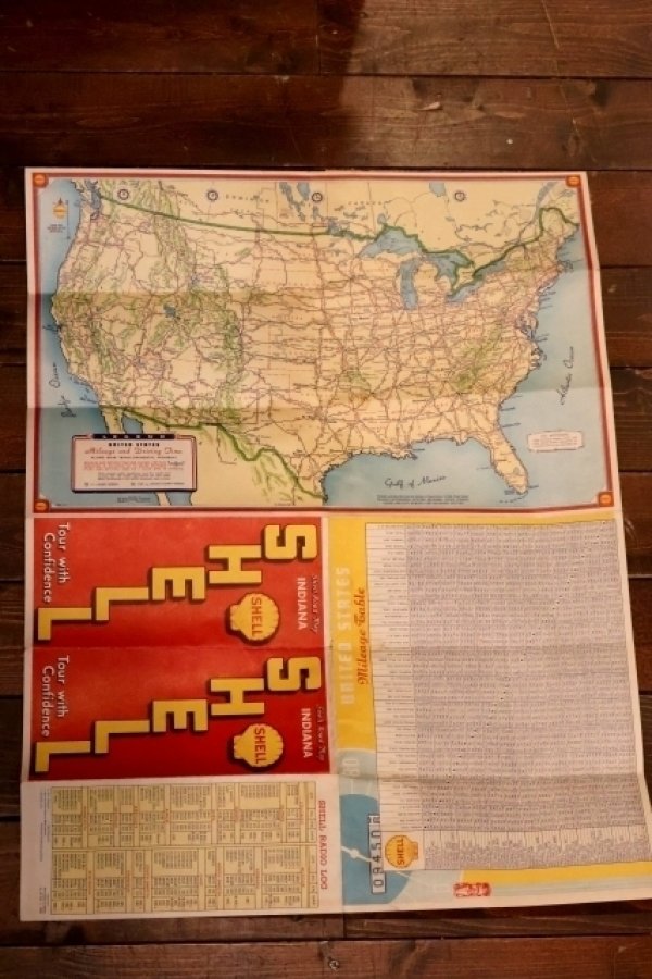 画像5: dp-240605-06 SHELL 1930's-1940's Road Map "INDIANA"
