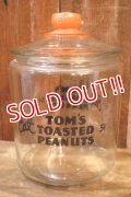 dp-251008-30 TOM'S TOASTED PEANUTS 1940's GLASS JAR