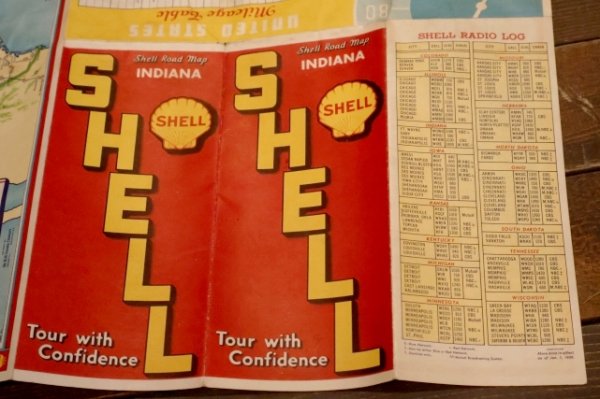 画像8: dp-240605-06 SHELL 1930's-1940's Road Map "INDIANA"